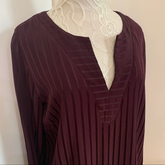 Anne Willi Paris Pop Over Burgundy Popover Top sz 3 10 US - Picture 2 of 9